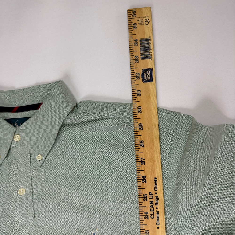 Ralph Lauren Mens XL Sage Green Oxford Flesh Pony Classic Fit Button Down Shirt - Picture 11 of 13